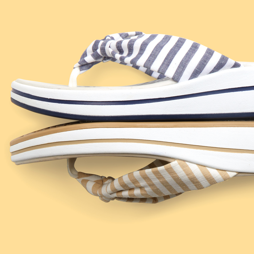 Sandals that have been styled by a professional footwear photo stylist