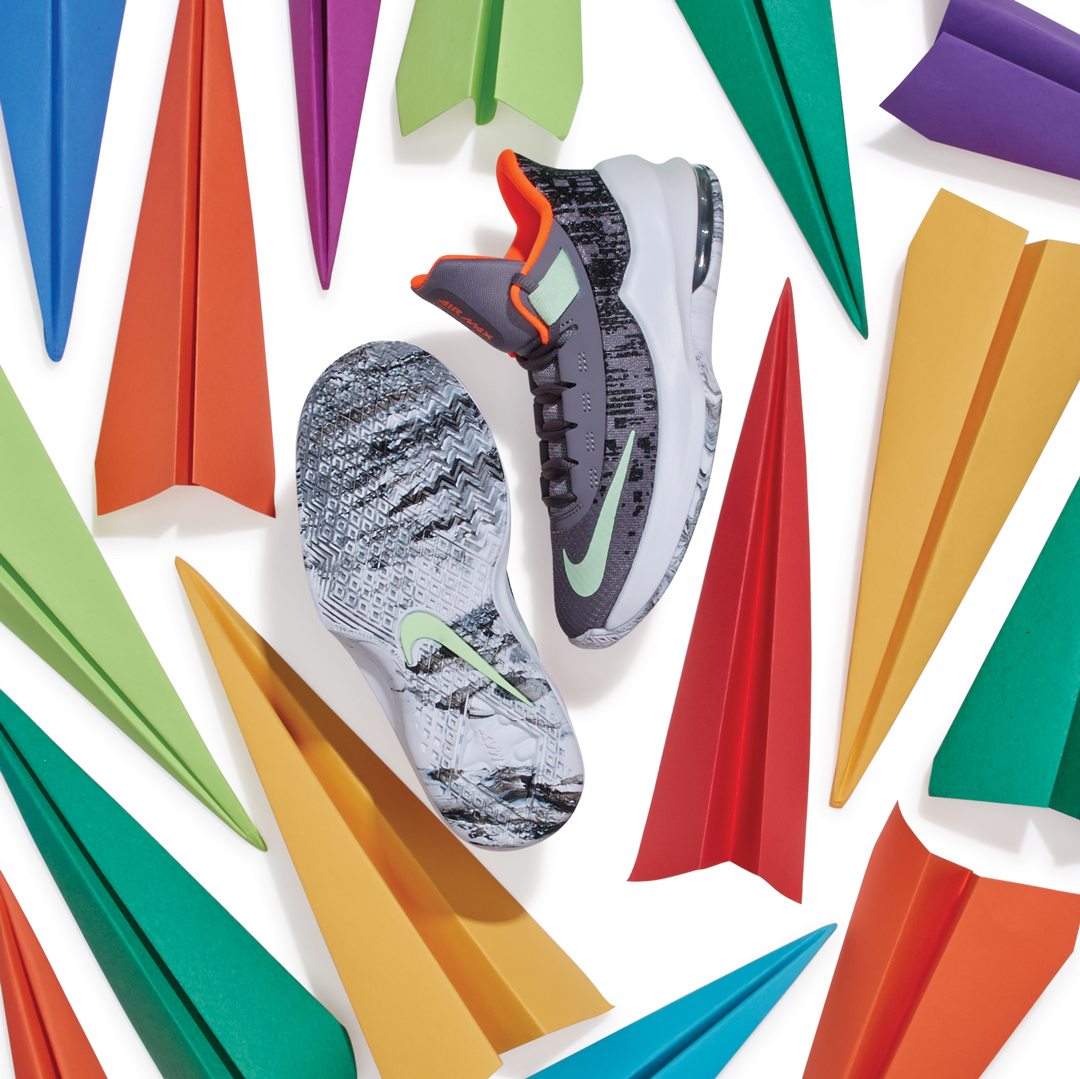 Nike sneakers that have been styled by a professional footwear photo stylist