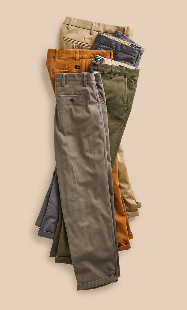 Men's dress pants displayed by a professional apparel photo stylist