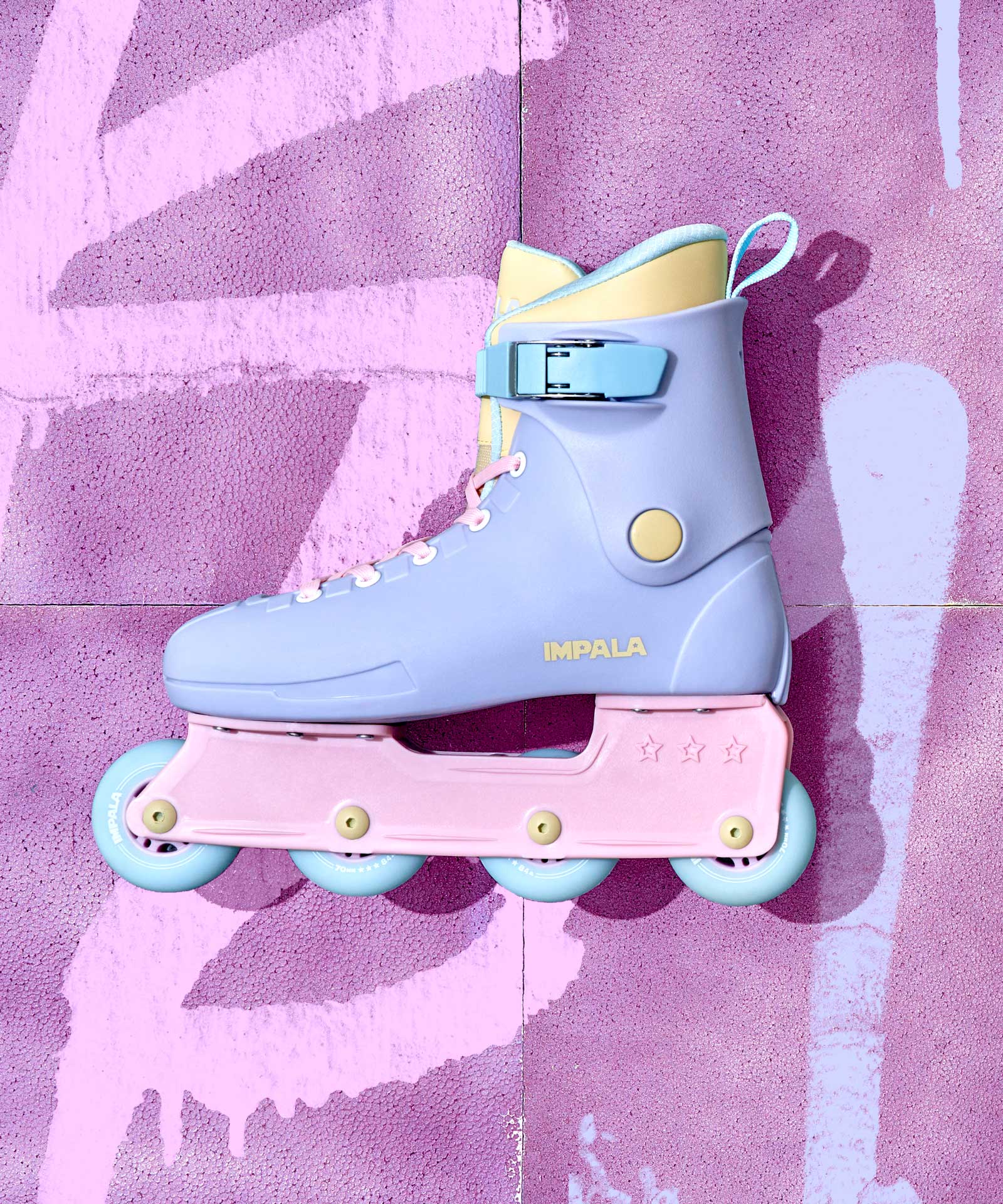 Girls roller blades that have been professionally styled by a footwear photo stylist