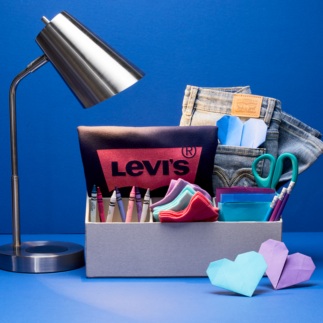 Jeans arranged by a professional apparel photo stylist