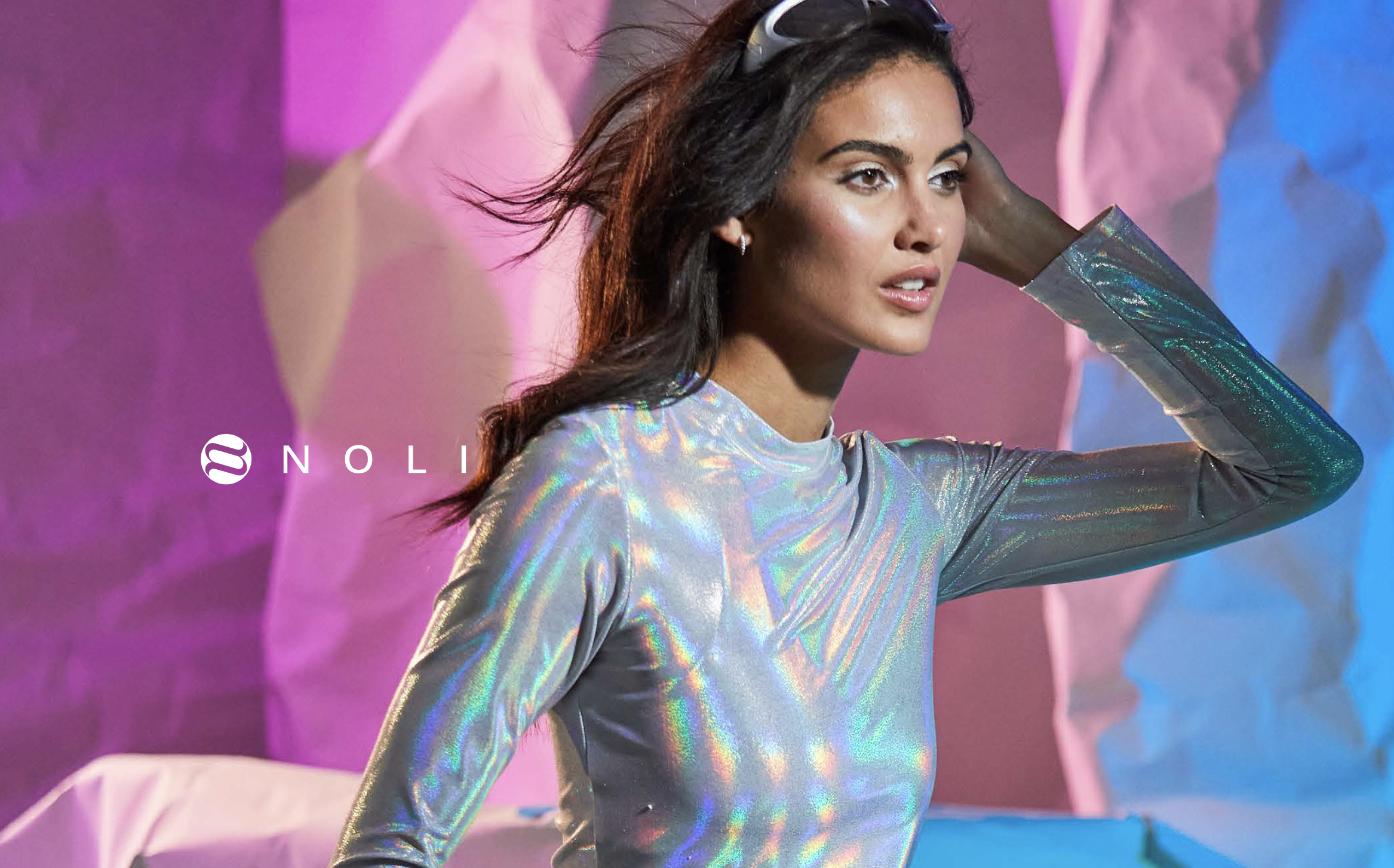 model posing for a photo shoot on a set that was styled by a professional prop stylist